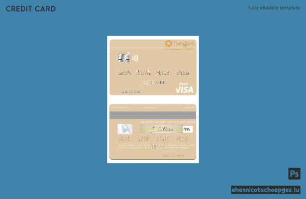 Beispielvorschau der TransBank of Mongolia Visa-Debitkarte